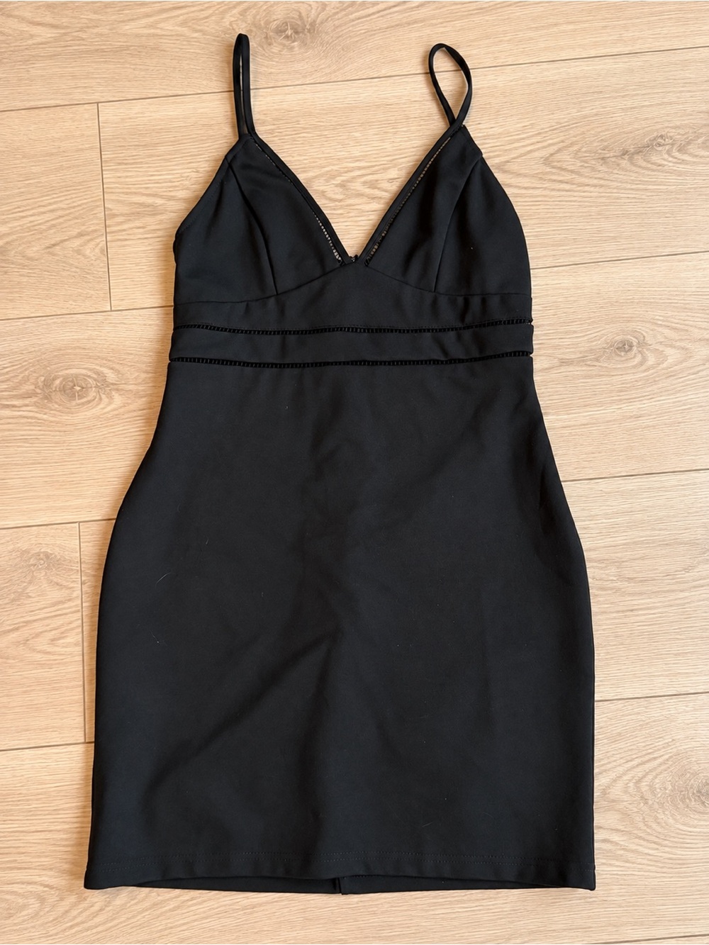 Lulus Cocktails and Confidence Black Bodycon Mini Dress Size Small